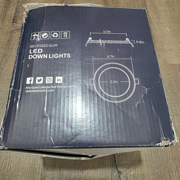 PowerAsia 6" Recessed Slim LED Downlight Kit – 6 Pack – Dimmable – White - Picture 4 of 7